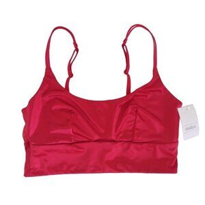 Auden Red Unlined Longline Bralette With Adjustable Straps Size S, NWT
